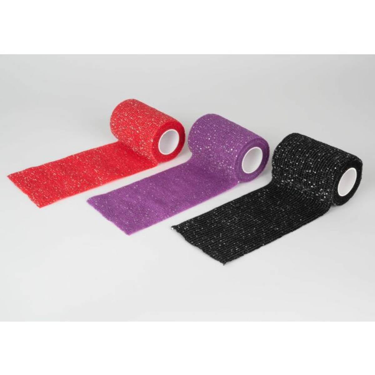 Self-Cling Bandage Black Glitter 4.5 m x 7.5 cm, ShowTech