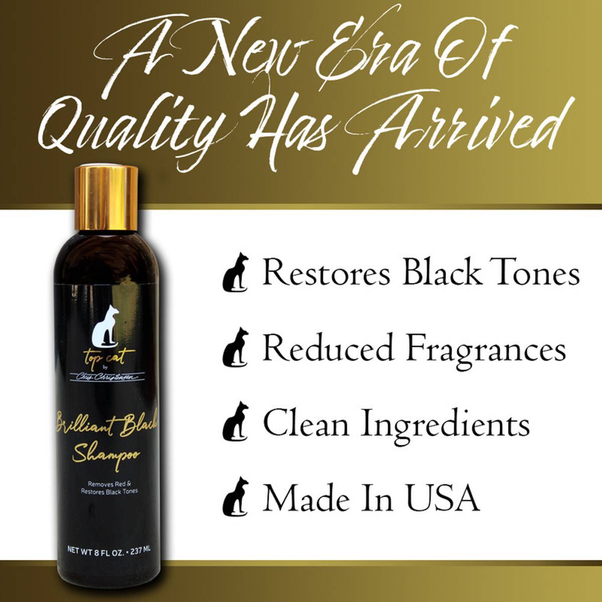 Topcat Brilliant Black Shampoo 236ml
