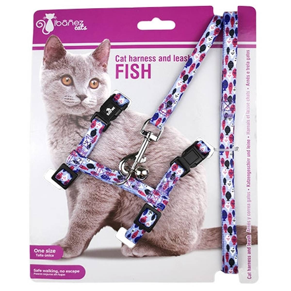 Fish Harness and Leash 20-35cm / 100cm, Ibanez